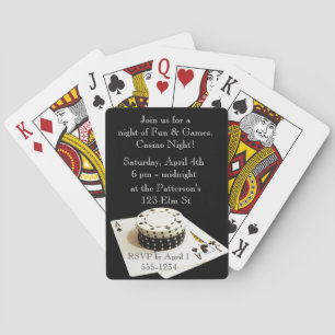Jeu De Cartes Casino Night Plaisir invitations de cartes