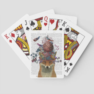 Jeu De Cartes Casque d'oiseaux renard avec Artichoke