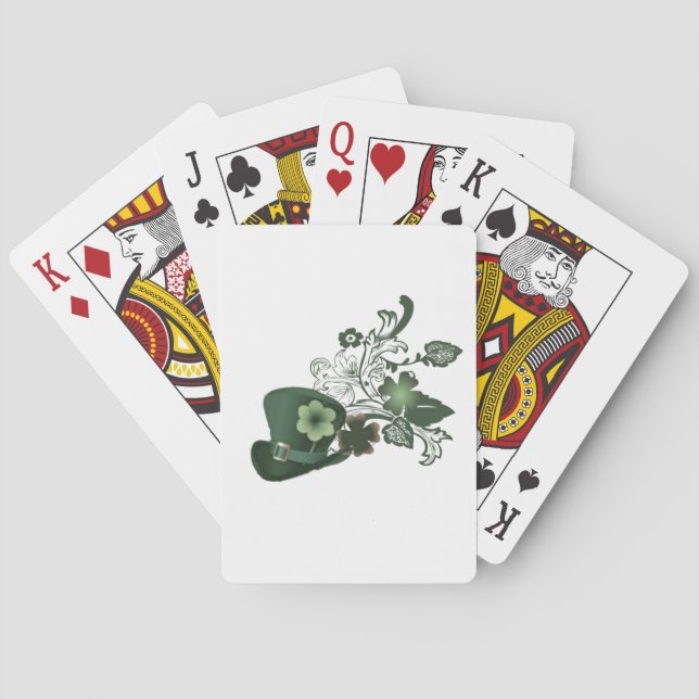 Jeu De Cartes Casquette Shamrock irlandais (dos)