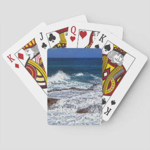 Jeu De Cartes Casser Des Vagues Sur Des Rochers Jouer Des Cartes
