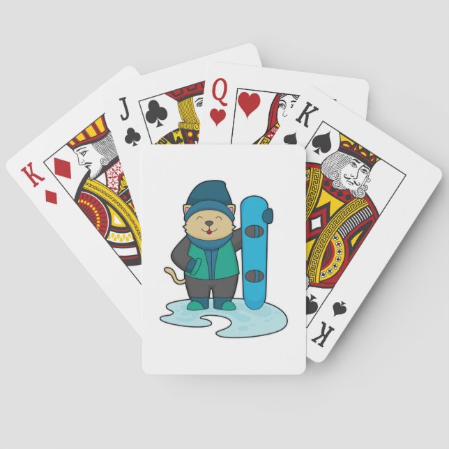 Jeu De Cartes Cat as Snowboarder (dos)