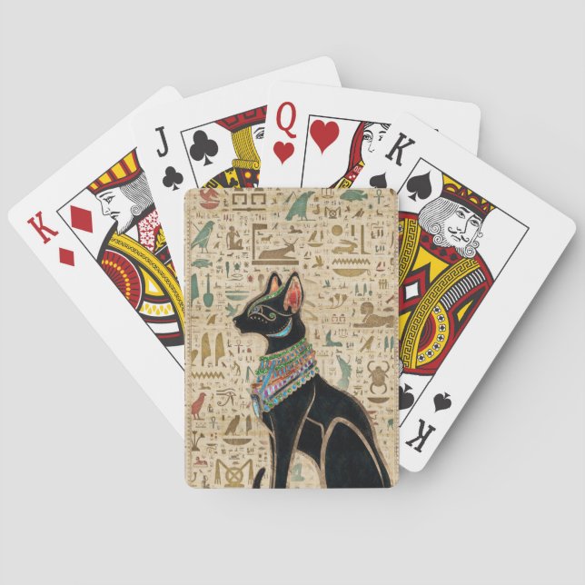 Jeu De Cartes Cat égyptien - Bastet sur le papyrus (dos)