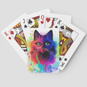 Jeu De Cartes Cat Trippy Psychedelic Pop Art