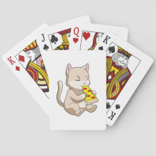 Jeu De Cartes Cat with Pizza