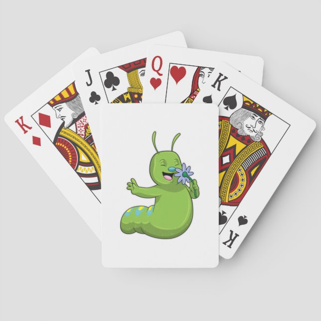 Jeu De Cartes Caterpillar with Flower (dos)