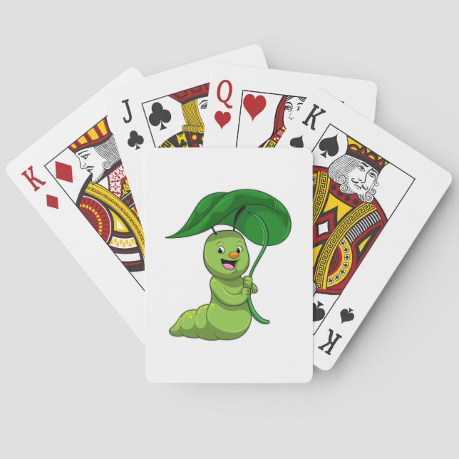 Jeu De Cartes Caterpillar with Leaf as Parasol (dos)
