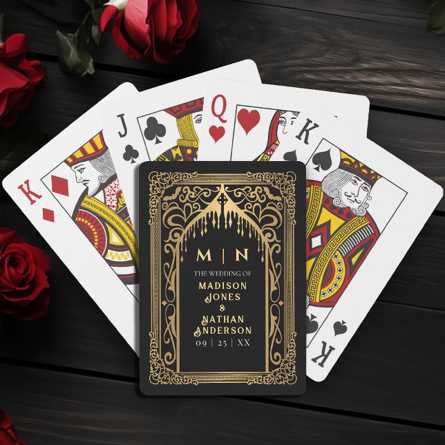 Jeu De Cartes Cathédrale de Vampire gothique d'or Mariage Faveur (Créateur téléchargé)
