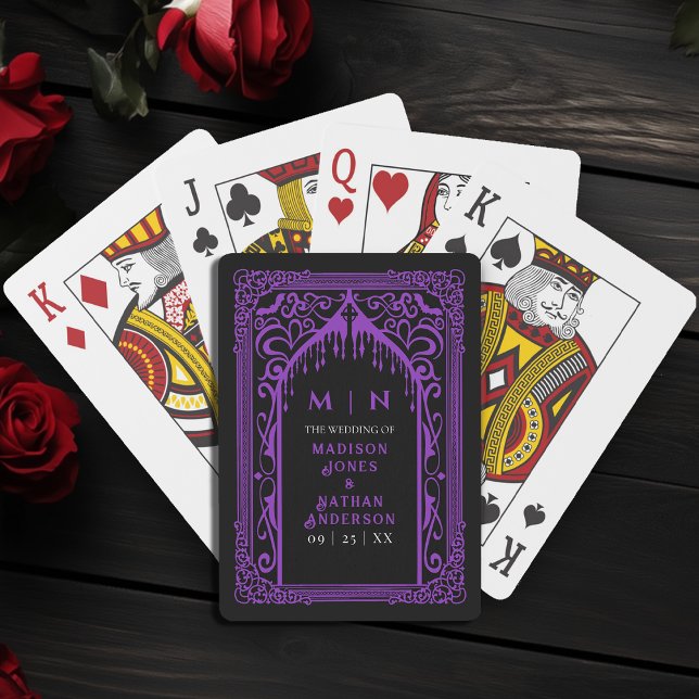 Jeu De Cartes Cathédrale gothique violet Vampire Mariage Faveur (Créateur téléchargé)
