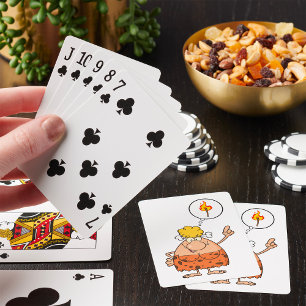 Jeu De Cartes Cavewoman pense au bâton de feu