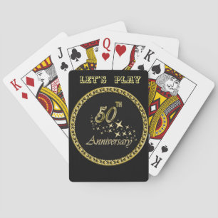 Jeu De Cartes Célébration d'or et d'anniversaire de noir
