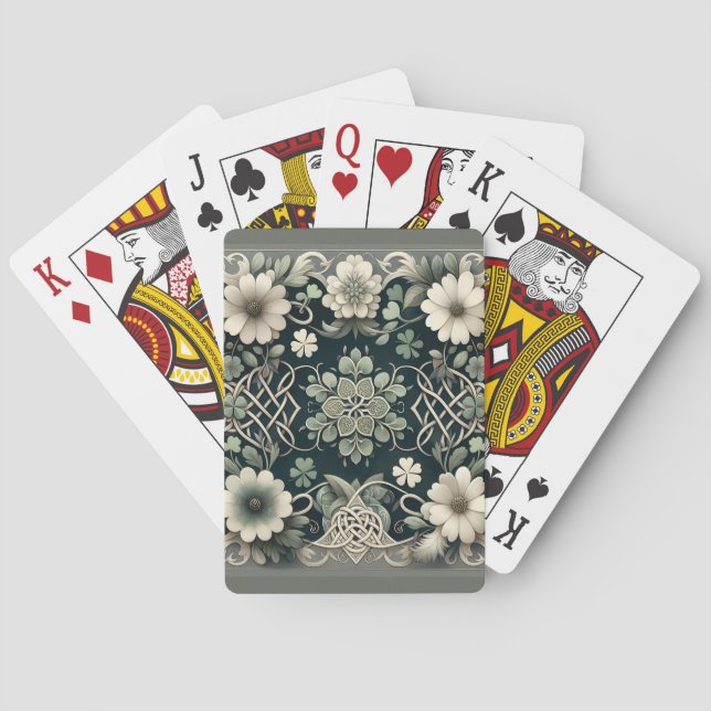 Jeu De Cartes Celtic Clover Floral Charm (dos)