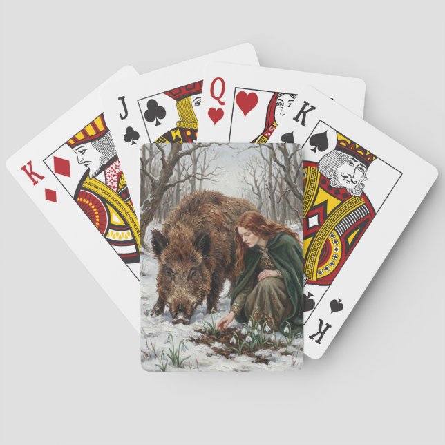 Jeu De Cartes Celtic Goddess & Wild Boar (dos)