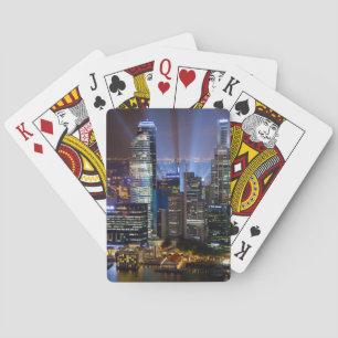 Jeu De Cartes Centre-ville de Singapour la nuit