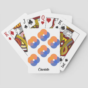 Jeu De Cartes Cercles minimalistes Abstraits modernes Bleu orang