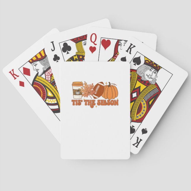 Jeu De Cartes C'Est La Saison Citrouille Leaf Thanksgiving Footb (dos)