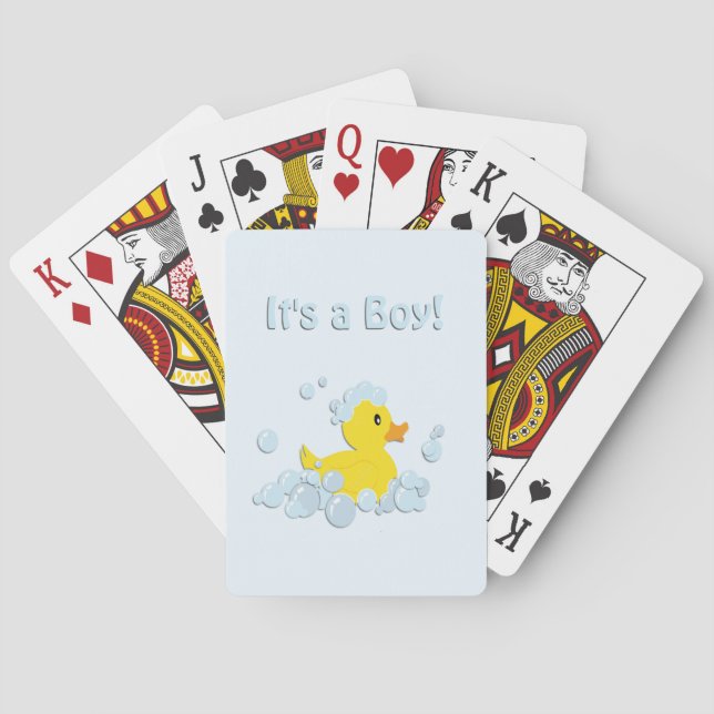 Jeu De Cartes C'est un garçon Bubble Baby Blue (dos)