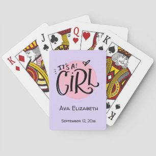 Jeu De Cartes C'est une nouvelle fille Faire-part bébé