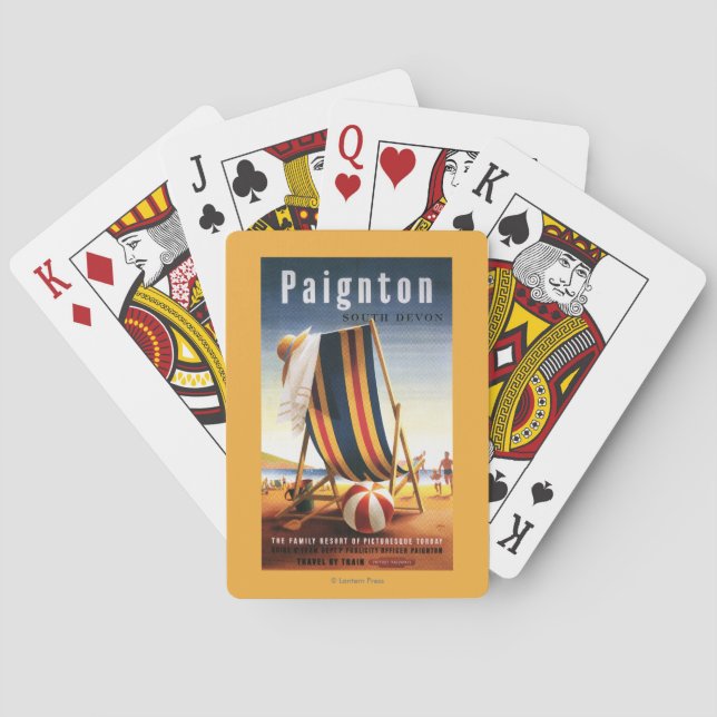 Jeu De Cartes Chaise de plage de chemins de fer et affiche (dos)