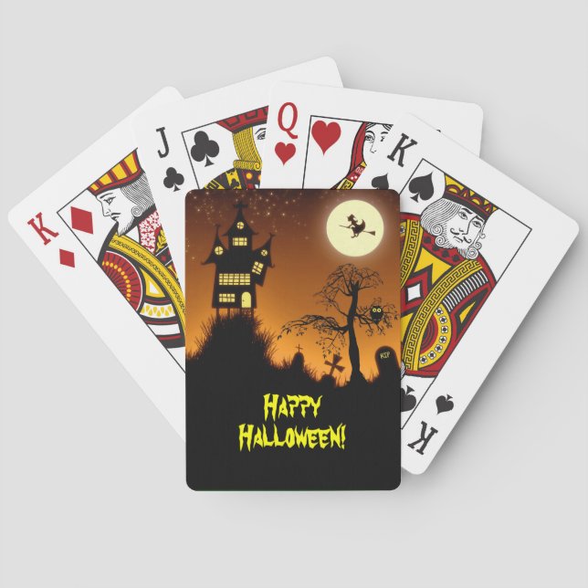 Jeu De Cartes Chambre hantée déplaisante Halloween (dos)