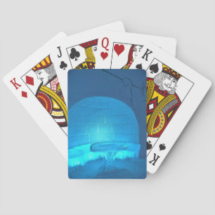 Jeu De Cartes Chambre Igloo à l'Hôtel de Glace, Québec, Canada