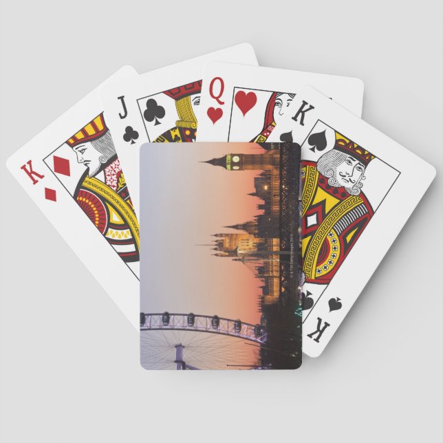 Jeu De Cartes Chambres du Parlement et de l'oeil de Londres (dos)