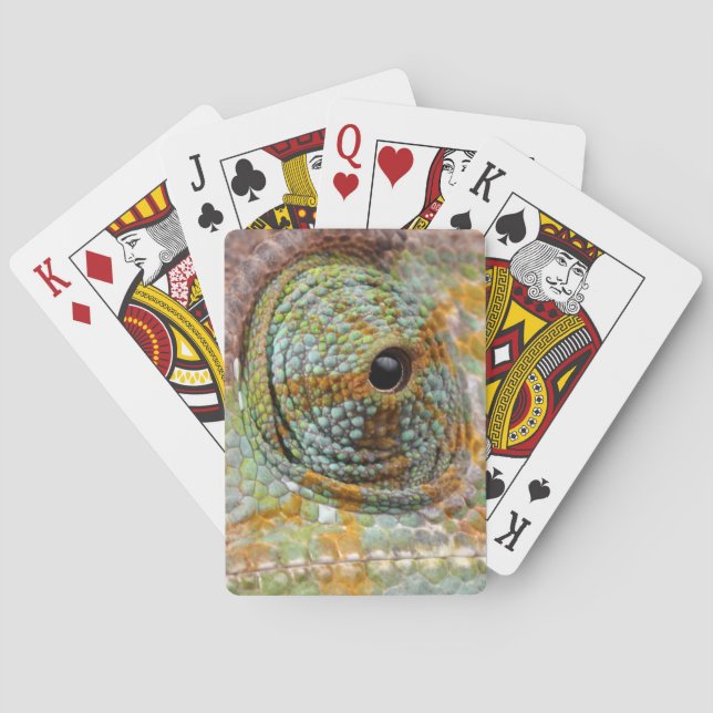 Jeu De Cartes Chameleon Oeil Mod Élégant Animal (dos)