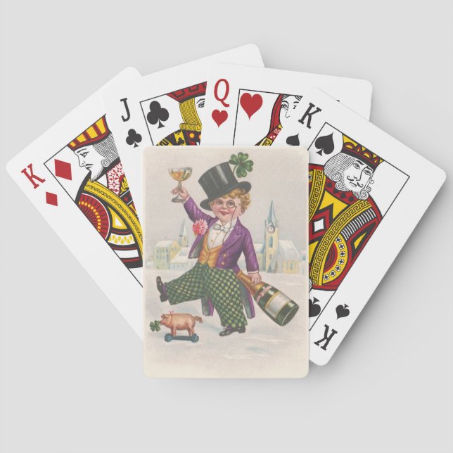 Jeu De Cartes Champagne d'Shamrock Vintage (dos)