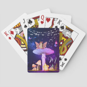 Jeu De Cartes Champignons Imaginaire mignon Monogramme Fée magiq