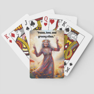 Jeu De Cartes Champignons personnalisés Hippie Boho Grandma