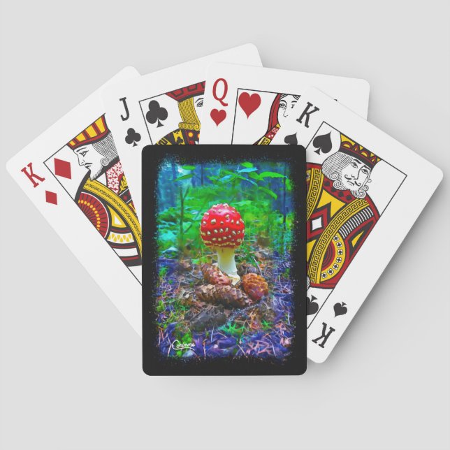Jeu De Cartes Champignons Vibrants - Cartes De Lecture À Vélo (dos)