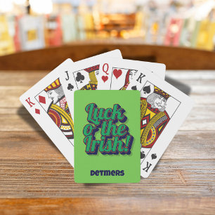 Jeu De Cartes Chance À L'Irlandais (Votre Nom) Jouer Des Cartes