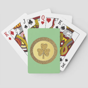 Jeu De Cartes Chance d'or Shamrock irlandais
