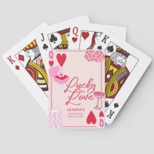 Jeu De Cartes Chanceux en amour, douche de mariée, chanceux, 