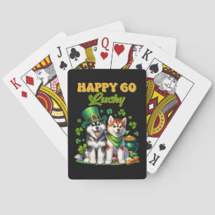 Jeu De Cartes Chanceux Tout Fou Mignon Husky St. Patrick