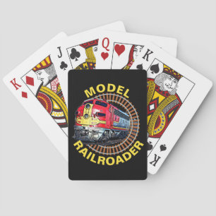 Jeu De Cartes Change Text Model Railroader Red Yellow Diesel Thr