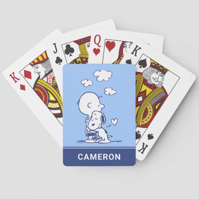 Jeu De Cartes Charlie Brown & Snoopy Hug Jouer aux cartes (dos)