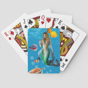 Jeu De Cartes Chasse au trésor sous-marin Sirène Imaginaire bleu
