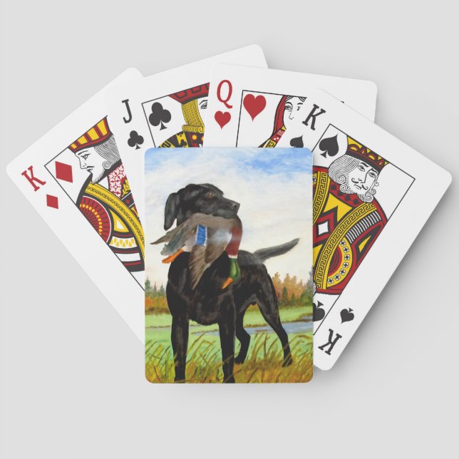 Jeu De Cartes Chasse Dog Peinture Cartes de Jeu (dos)