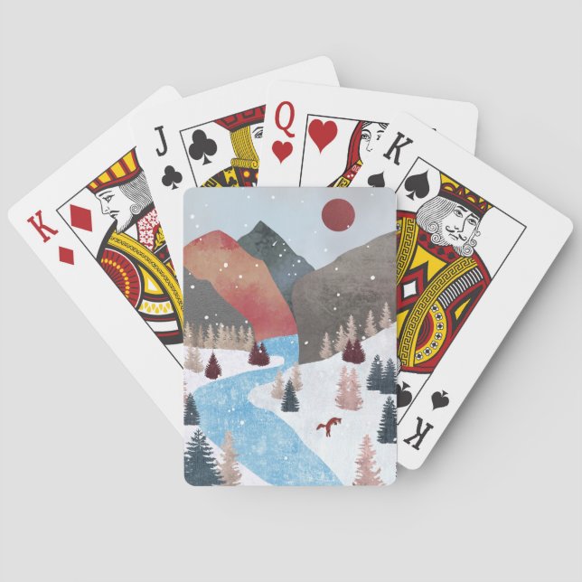 Jeu De Cartes Chasse hivernale Fox (dos)