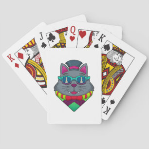 Jeu De Cartes Chat aux échecs avec pièce d'échecs Pawn