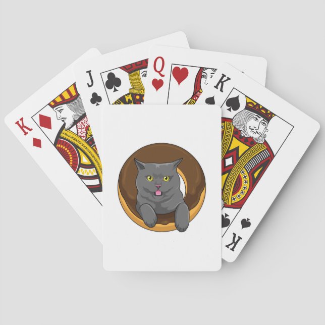 Jeu De Cartes Chat avec Donut (dos)