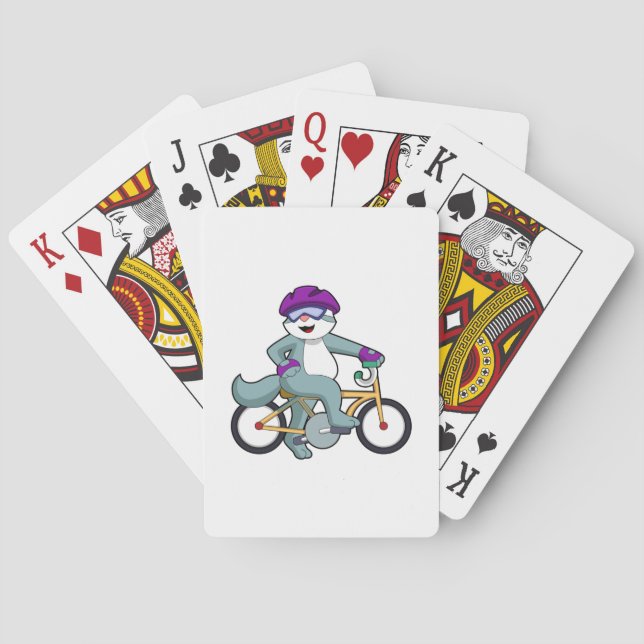 Jeu De Cartes Chat avec vélo (dos)