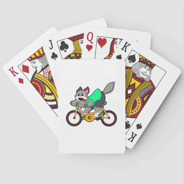 Jeu De Cartes Chat avec vélo (dos)