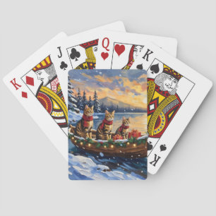 Jeu De Cartes Chat Bengal Noël Bateau Fêtes