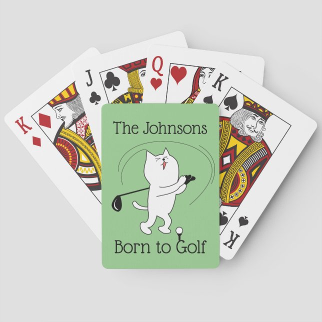Jeu De Cartes Chat Born au Golf (dos)