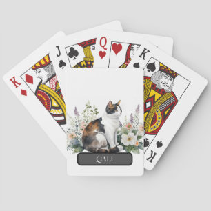 Jeu De Cartes Chat calico personnalisé, amateurs de chats