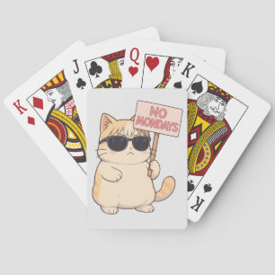 Jeu De Cartes Chat Cool Pas Le Lundi Mème Esthétique
