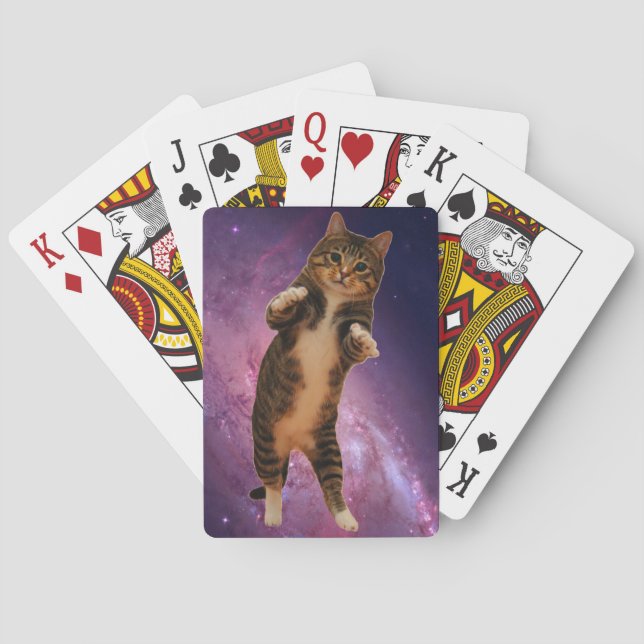 Jeu De Cartes Chat dans l'espace - cartes de jeu (dos)