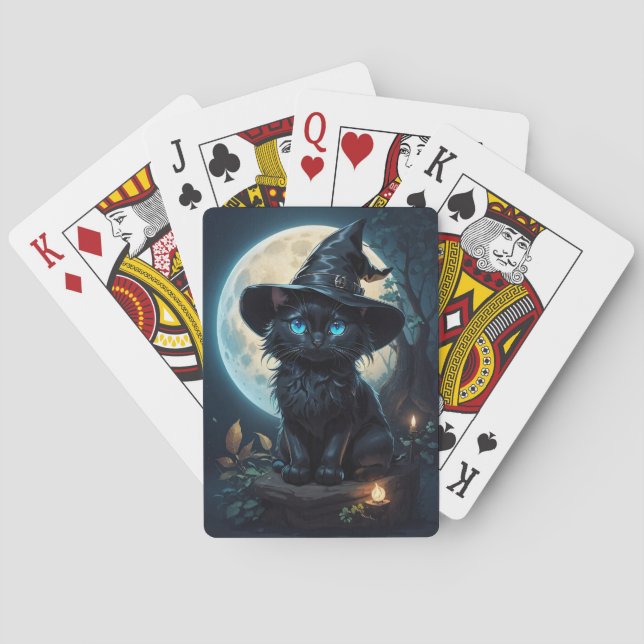 Jeu De Cartes Chat de l'assistant mignon jouant aux cartes (dos)