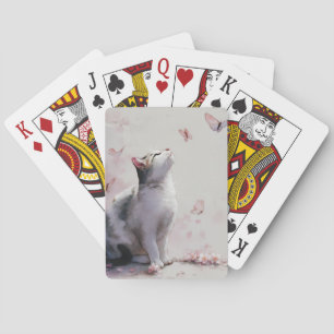 Jeu De Cartes Chat Fleur de Cerisier et Papillons (13)